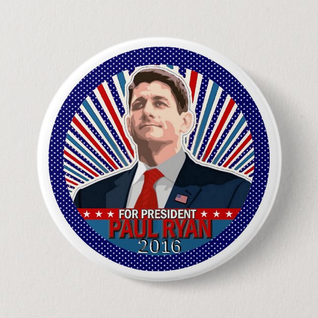 Paul Ryan for President 2016 Button (Front)