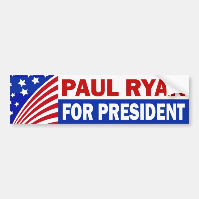 Paul Ryan For President Bumper Sticker (Front)