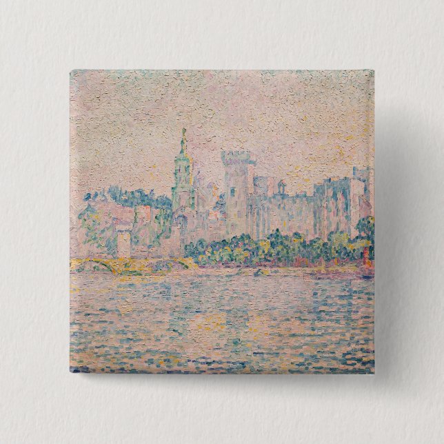 Paul Signac - Avignon, Morning Button (Front)