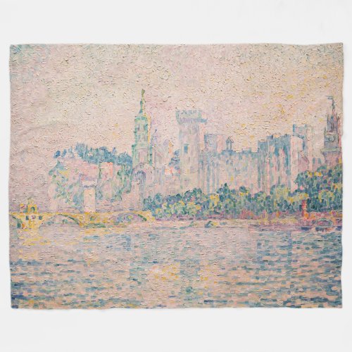 Paul Signac _ Avignon Morning Fleece Blanket