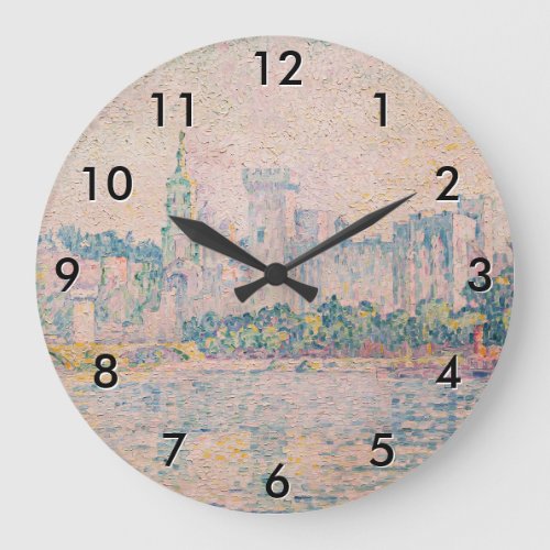 Paul Signac _ Avignon Morning Large Clock