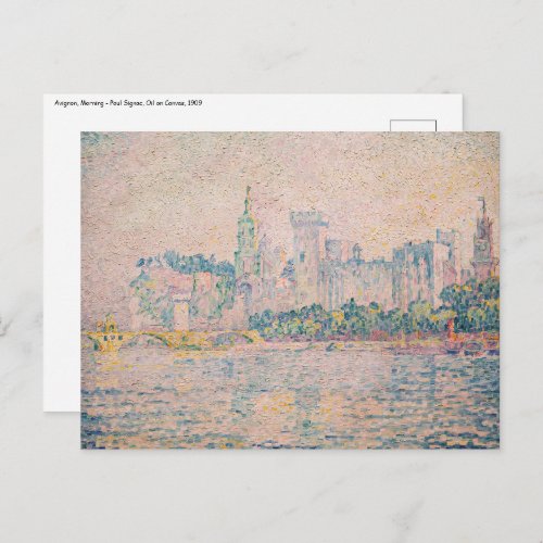 Paul Signac _ Avignon Morning Postcard