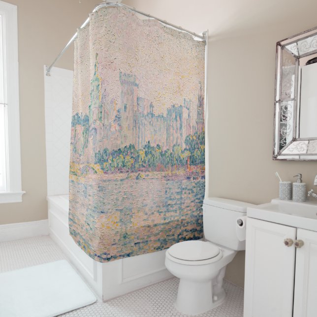 Paul Signac - Avignon, Morning Shower Curtain (In Situ)