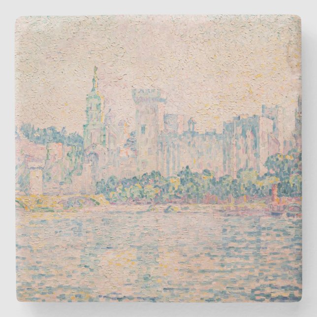 Paul Signac - Avignon, Morning Stone Coaster (Front)