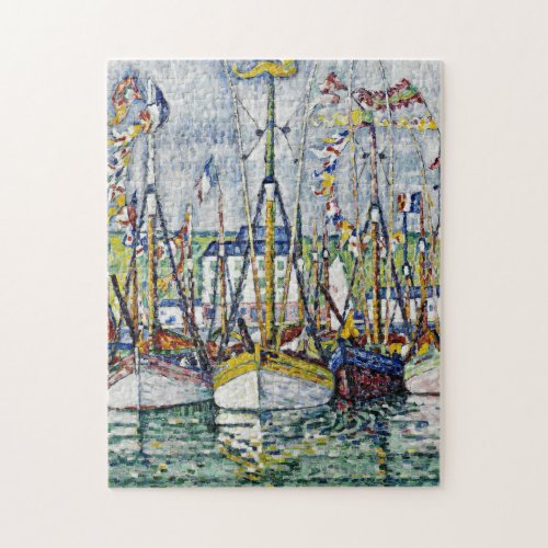 Paul Signac _ Blessing Of The Tuna Fleet At Groix Jigsaw Puzzle