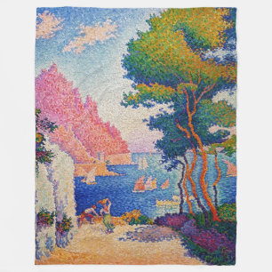 Paul Signac - Capo di Noli Fleece Blanket