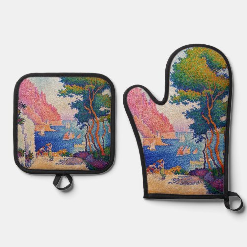 Paul Signac _ Capo di Noli Oven Mitt  Pot Holder Set