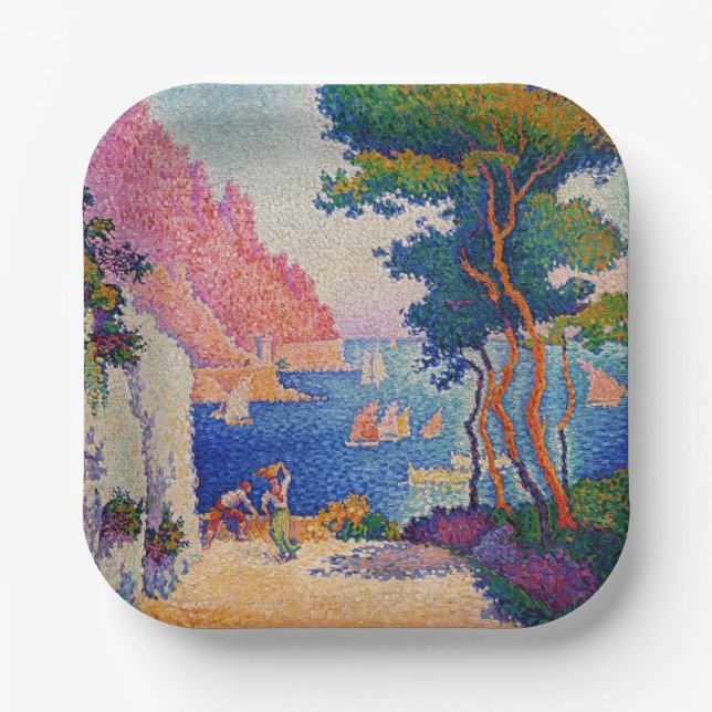 Paul Signac - Capo di Noli Paper Plates (Front)
