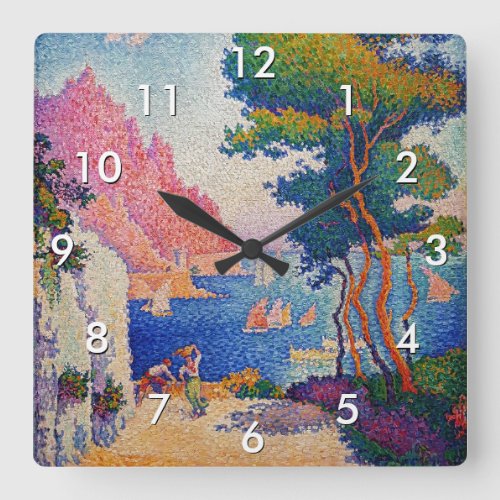 Paul Signac _ Capo di Noli Square Wall Clock