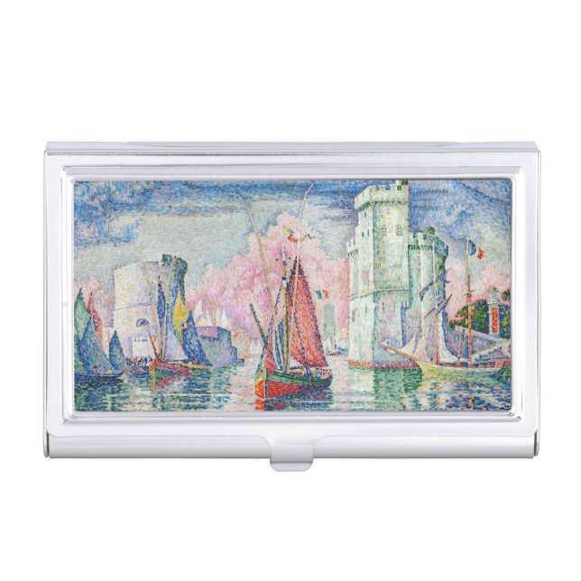 Paul Signac - Entrance of La Rochelle Harbor Business Card Case (Front)