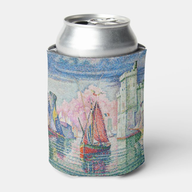 Paul Signac - Entrance of La Rochelle Harbor Can Cooler (Can Front)