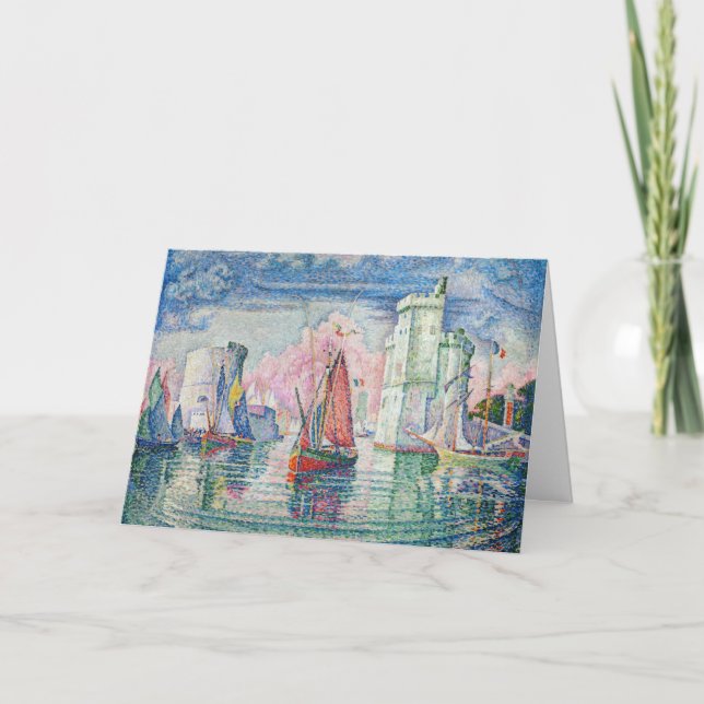 Paul Signac - Entrance of La Rochelle Harbor Card (Front)