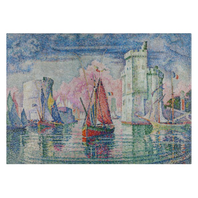 Paul Signac - Entrance of La Rochelle Harbor Cutting Board (Front)