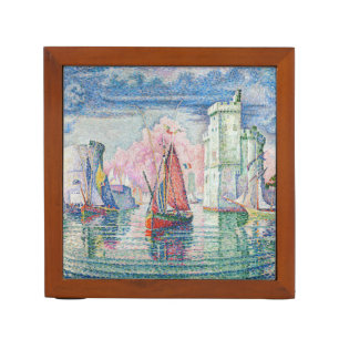 Paul Signac - Entrance of La Rochelle Harbor Desk Organizer