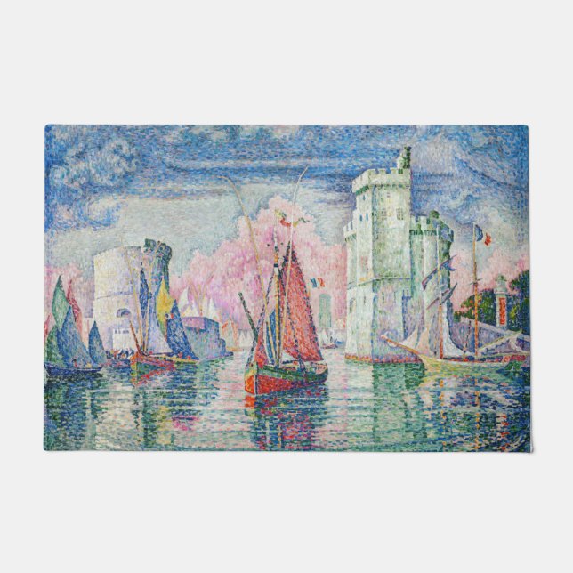 Paul Signac - Entrance of La Rochelle Harbor Doormat (Front)