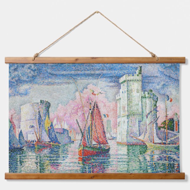 Paul Signac - Entrance of La Rochelle Harbor Hanging Tapestry (Front)