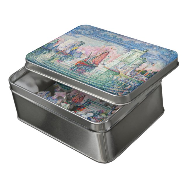 Paul Signac - Entrance of La Rochelle Harbor Jigsaw Puzzle (Lid Open)
