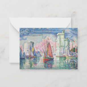 Paul Signac - Entrance of La Rochelle Harbor Note Card