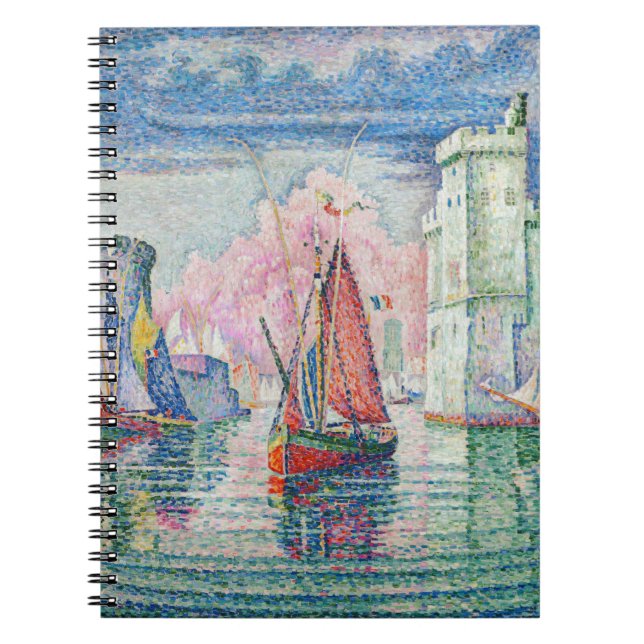 Paul Signac - Entrance of La Rochelle Harbor Notebook (Front)