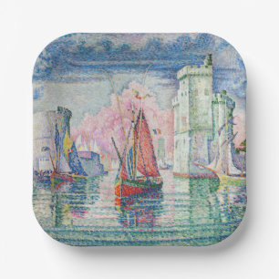 Paul Signac - Entrance of La Rochelle Harbor Paper Plates