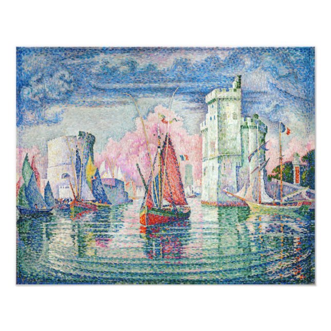 Paul Signac - Entrance of La Rochelle Harbor Photo Print (Front)