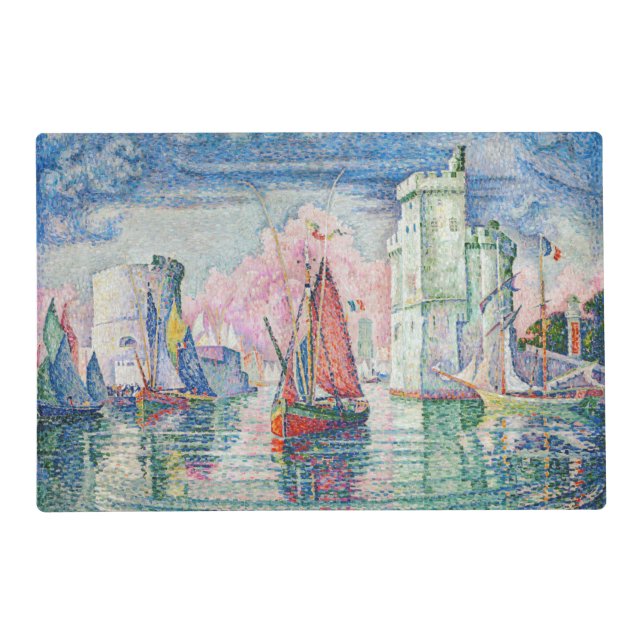 Paul Signac - Entrance of La Rochelle Harbor Placemat (Front)