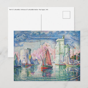 Paul Signac - Entrance of La Rochelle Harbor Postcard
