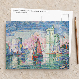 Paul Signac - Entrance of La Rochelle Harbor Postcard