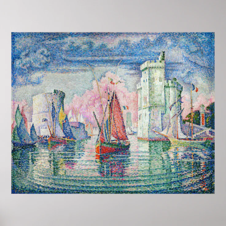 Paul Signac - Entrance of La Rochelle Harbor Poster | Zazzle