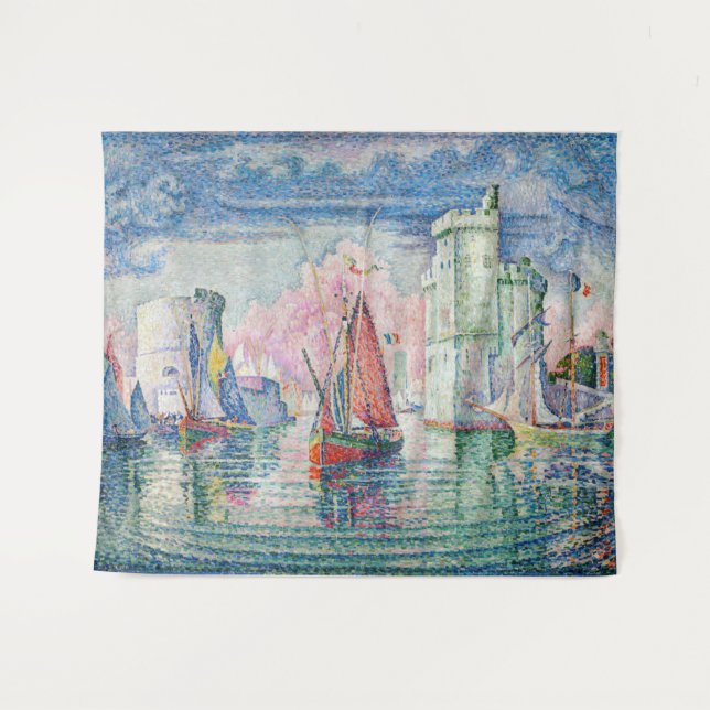Paul Signac - Entrance of La Rochelle Harbor Tapestry (Front (Horizontal))