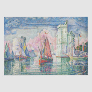 Paul Signac - Entrance of La Rochelle Harbor Tissue Paper