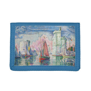 Paul Signac - Entrance of La Rochelle Harbor Trifold Wallet