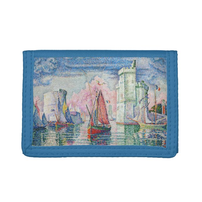 Paul Signac - Entrance of La Rochelle Harbor Trifold Wallet (Front)