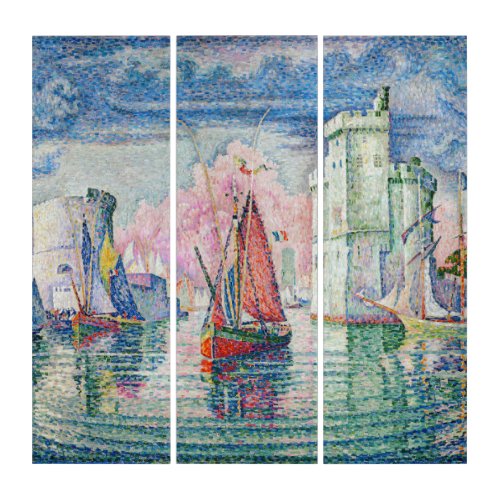 Paul Signac _ Entrance of La Rochelle Harbor Triptych