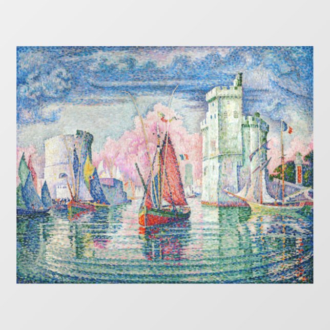 Paul Signac - Entrance of La Rochelle Harbor Window Cling (Sheet)