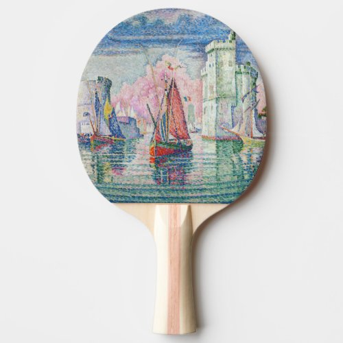 Paul Signac _ Entrance of La Rochelle Ping Pong Paddle