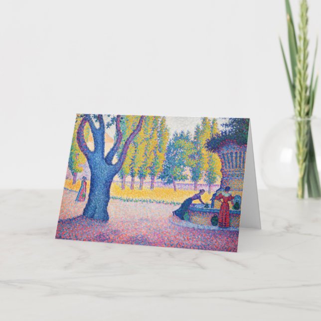 Paul Signac - Fountain des Lices, Saint-Tropez Card (Front)