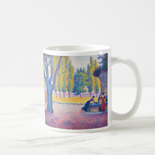 Paul Signac - Fountain des Lices, Saint-Tropez Coffee Mug (Right)