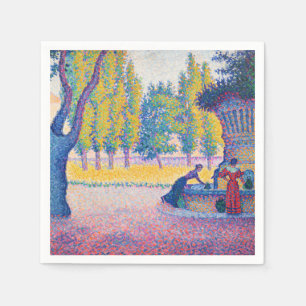 Paul Signac - Fountain des Lices, Saint-Tropez Napkins
