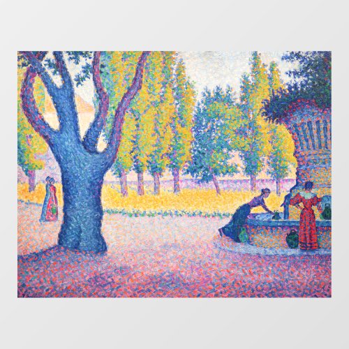 Paul Signac _ Fountain des Lices Saint_Tropez Window Cling