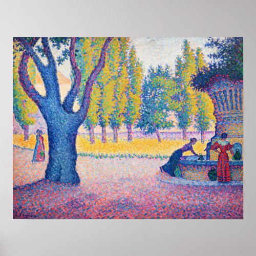 Paul Signac _ Fountain of the Lices Saint_Tropez Poster
