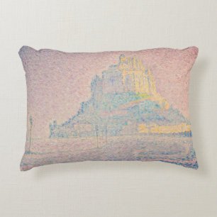 Paul Signac - Mont Saint Michel, Fog and Sun Accent Pillow