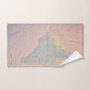 Paul Signac - Mont Saint Michel, Fog and Sun Bath Towel Set