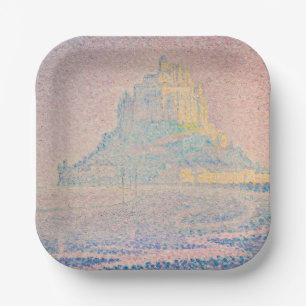 Paul Signac - Mont Saint Michel, Fog and Sun Paper Plates