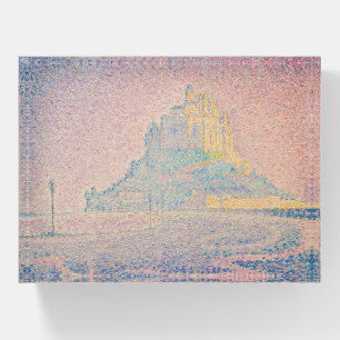 Paul Signac - Mont Saint Michel, Fog and Sun Paperweight