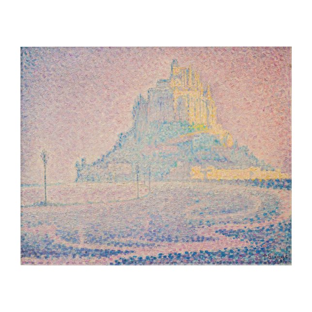 Paul Signac - Mount Saint Michel Fog and Sun Acrylic Print (Front)