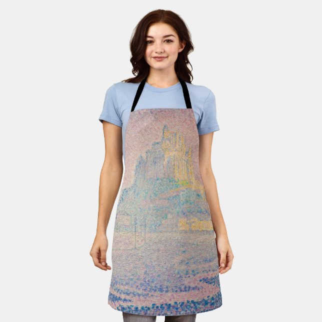 Paul Signac - Mount Saint Michel Fog and Sun Apron (Worn)