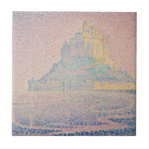 Paul Signac - Mount Saint Michel Fog and Sun Ceramic Tile
