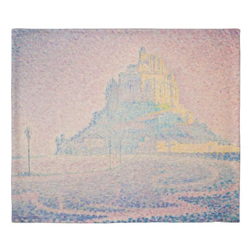 Paul Signac _ Mount Saint Michel Fog and Sun Duvet Cover