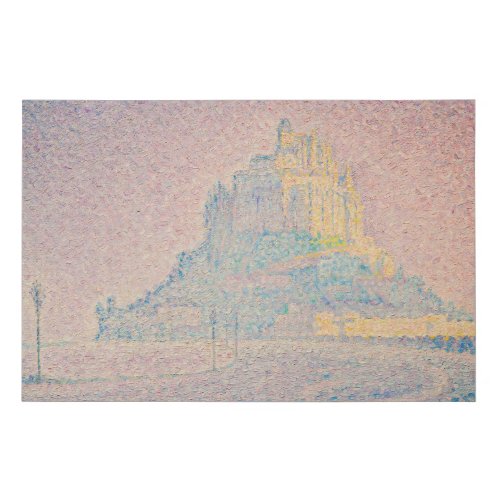 Paul Signac _ Mount Saint Michel Fog and Sun Faux Canvas Print